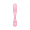 Двусторонний вибратор-кролик Satisfyer Triple Oh Pink, 3 мотора, рукоятка-массажер || Двосторонній вібратор-кролик Satisfyer Triple Oh Pink, 3 мотори, руків’я-масажер