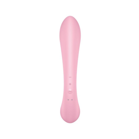 Двусторонний вибратор-кролик Satisfyer Triple Oh Pink, 3 мотора, рукоятка-массажер || Двосторонній вібратор-кролик Satisfyer Triple Oh Pink, 3 мотори, руків’я-масажер