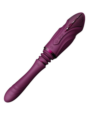 Компактная смарт секс-машина Zalo – Sesh Velvet Purple, 2 насадки, пульт ДУ, кристалл Swarovski || Компактна смарт секс-машина Zalo – Sesh Velvet Purple, 2 насадки, пульт ДК, кристал Swarovski