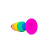 Силиконовая анальная пробка Wooomy Hiperloo Silicone Rainbow Plug L, диаметр 3,9 см, длина 13,1 см || Силіконова анальна пробка Wooomy Hiperloo Silicone Rainbow Plug L, діаметр 3,9 см, довжина 13,1 см
