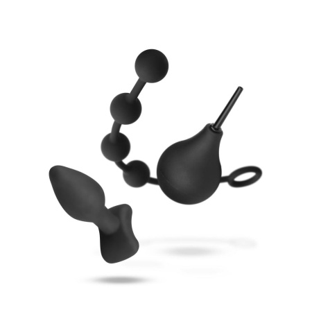 Набор новичка для анальной стимуляции Nexus ANAL BEGINNER KIT, спринцовка, анальные бусы и пробка || Набір новачка для анальної стимуляції Nexus ANAL BEGINNER KIT, спринцівка, анальне намисто і пробка