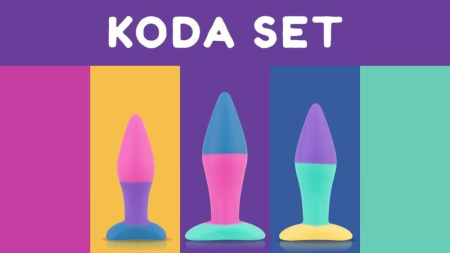 Набор анальных пробок PMV20 Koda – Butt Plug Set, диаметр 2,9 см, 3,9 см, 5 см || Набір анальних пробок PMV20 Koda – Butt Plug Set, діаметр 2,9 см, 3,9 см, 5 см