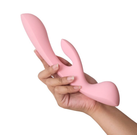 Двусторонний вибратор-кролик Satisfyer Triple Oh Pink, 3 мотора, рукоятка-массажер || Двосторонній вібратор-кролик Satisfyer Triple Oh Pink, 3 мотори, руків’я-масажер