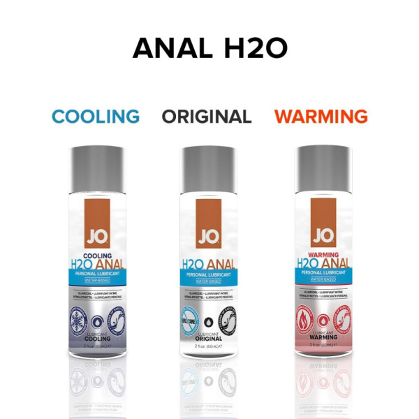 Анальная смазка JO ANAL H2O — WARMING (120 мл) разогревающая, на водной основе