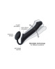 Безремневой страпон Strap-On-Me Black S, полностью регулируемый, диаметр 2,7см || Безремінний страпон Strap-On-Me Black S, повністю регульований, діаметр 2,7 см