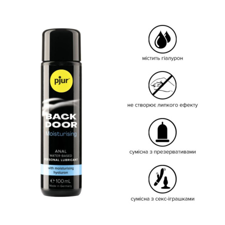 Анальная смазка pjur backdoor Comfort water glide 100 мл на водной основе с гиалуроном || Анальна змазка pjur backdoor Comfort water glide 100 мл на водній основі з гіалуроном