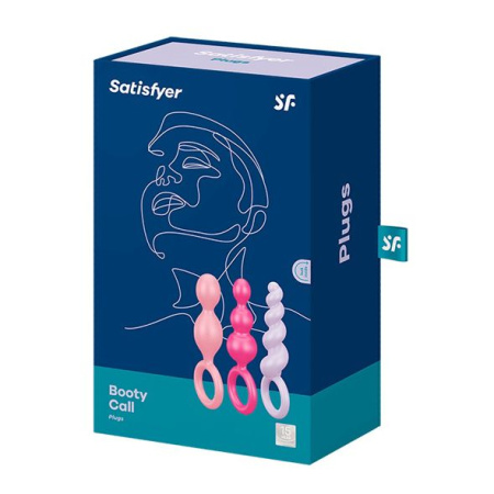 Набор анальных игрушек Satisfyer Plugs colored (set of 3) - Booty Call, макс. диаметр 3 см || Набір анальних іграшок Satisfyer Plugs (set of 3) - Booty Call, макс. діаметр 3 см