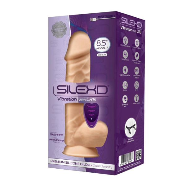 Фаллоимитатор с вибрацией SilexD Norman Vibro Flesh (Model 1 size 8,5") + LRS, диаметр 5 см