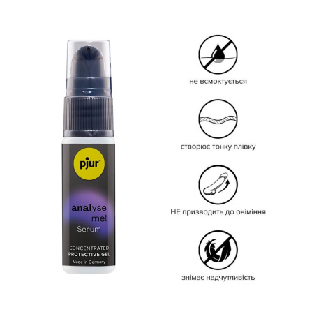 Расслабляющий анальный гель pjur analyse me! Serum 20 мл, создает пленку, концентрированный || Розслаблювальний анальний гель pjur analyse me! Serum 20 мл, створює плівку, концентрований