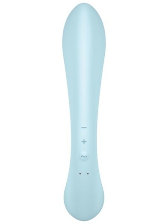 Двухсторонний вибратор-кролик Satisfyer Triple Oh Light Blue, 3 мотора, рукоятка-массажер || Двосторонній вібратор-кролик Satisfyer Triple Oh Light Blue, 3 мотори, руків’я-масажер