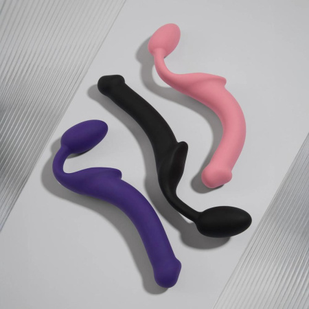 Безремневой страпон Strap-On-Me Rose L, полностью регулируемый, диаметр 3,7см || Безремінний страпон Strap-On-Me Rose L, повністю регульований, діаметр 3,7 см