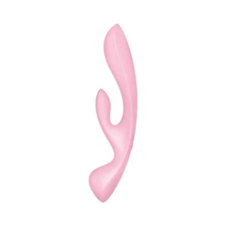 Двусторонний вибратор-кролик Satisfyer Triple Oh Pink, 3 мотора, рукоятка-массажер || Двосторонній вібратор-кролик Satisfyer Triple Oh Pink, 3 мотори, руків’я-масажер